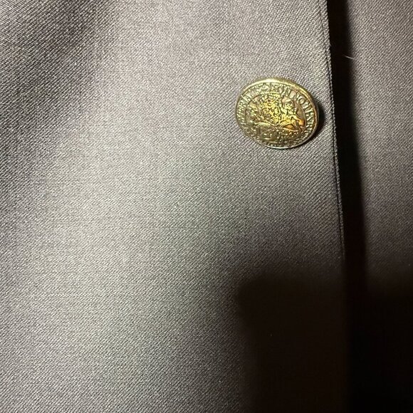 Austin Reed Mens Dillards Blue Worsted Wool Blazer Jacket 48R Gold Buttons - Picture 8 of 15